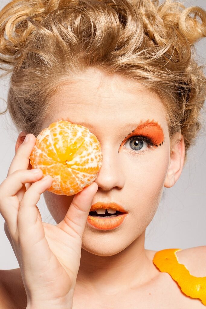 woman, portrait, makeup